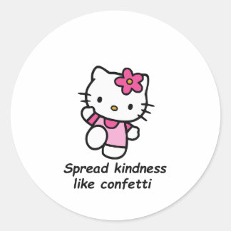 Spread Kindness Like Confetti Classic Round Sticker