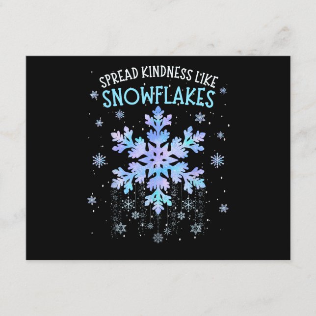 Spread Kindness Like Snowflakes Christmas Teacher  Enclosure Card (Front)