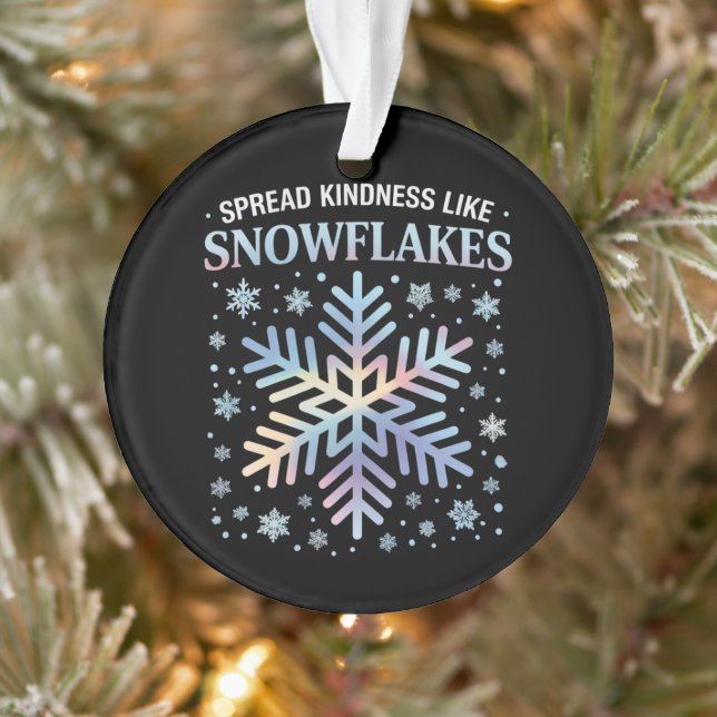 Spread Kindness Like Snowflakes Christmas Teacher Ornament (Tree)