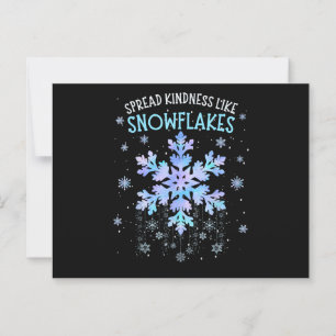 Spread Kindness Like Snowflakes Christmas Teacher Postcard