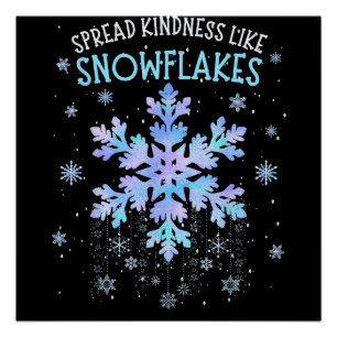 Spread Kindness Like Snowflakes Christmas Teacher  Poster