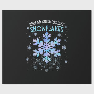 Spread Kindness Like Snowflakes Christmas Teacher Wrapping Paper