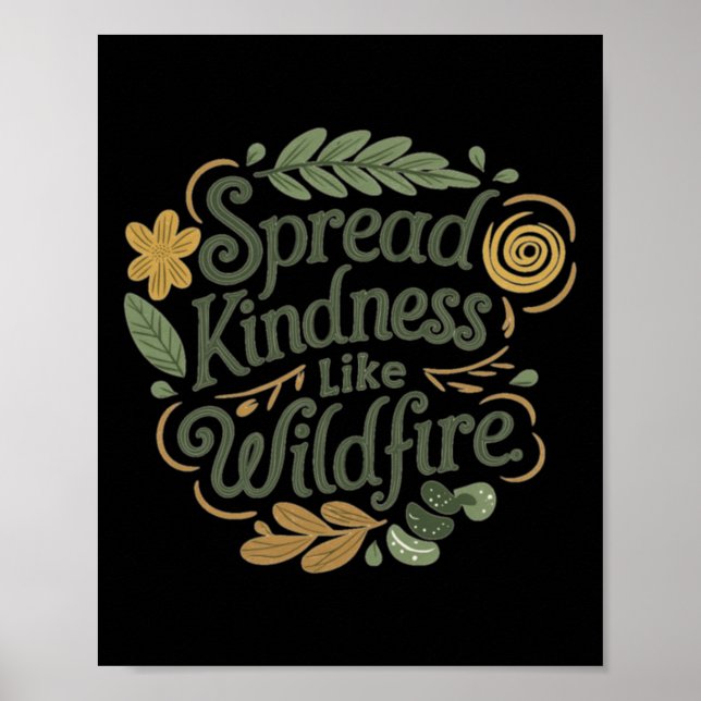 Spread Kindness - Positive Affirmation Sticker  Poster (Front)