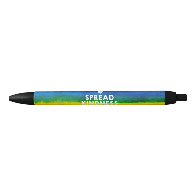 Spread Kindness Rainbow Black Ink Pen (Front)