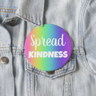 Spread Kindness Rainbow Button