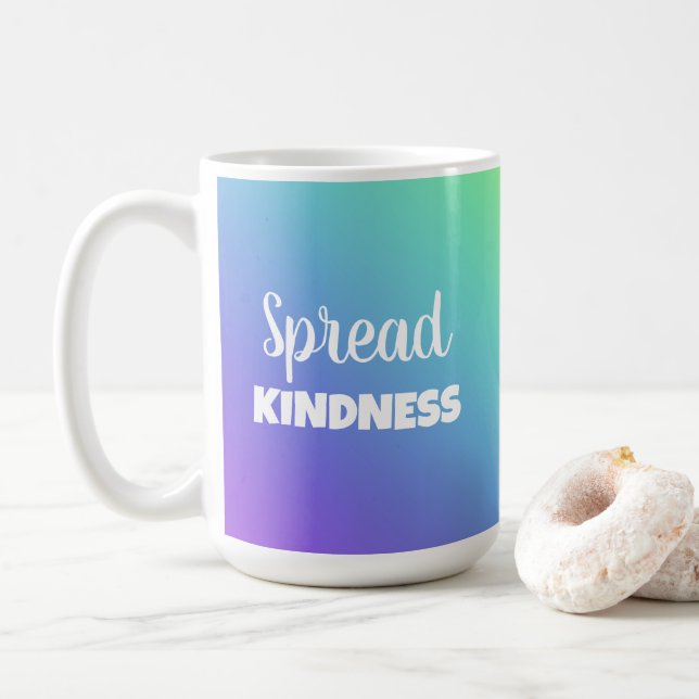 Spread Kindness Rainbow Coffee Mug (With Donut)