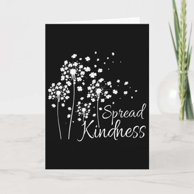 Spread Kindness Shamrock St Patrick's Day  Card (Front)