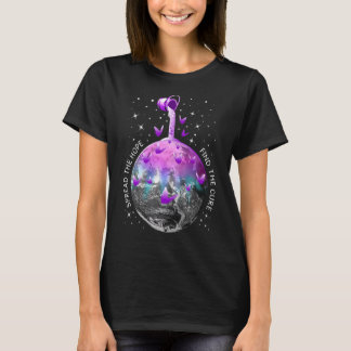 Spread Leiomyosarcoma Awareness Purple Butterfly R T-Shirt
