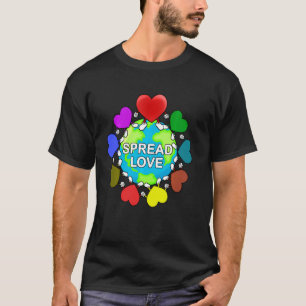 Spread Love All Around The World Cute Different Co T-Shirt