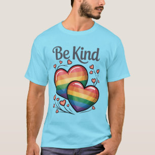 Spread Love and kindness Be Kind Rainbow Hearts T-Shirt
