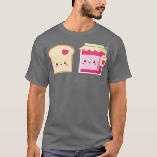 Spread Love Cute Bread Toast and Strawberry Jam T-Shirt