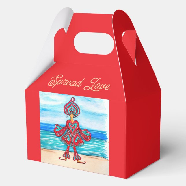 Spread Love, girl dressed in love! Favour Box (Front)