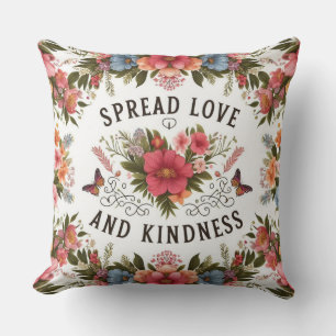 Spread Love Inspirational Throw Pillow