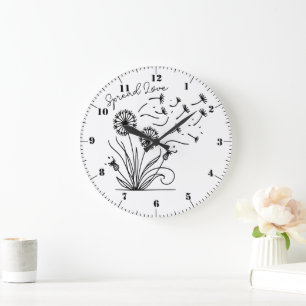 "Spread Love" Large Clock