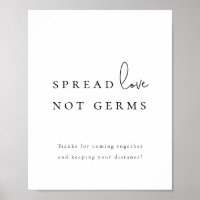 Spread Love Not Germs Sanitizer Station Wedding  P