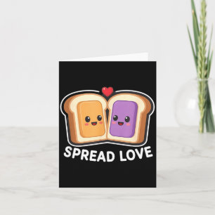 Spread Love Peanut Butter And Jelly Valentine Desi Card