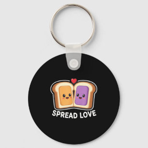 Spread Love Peanut Butter And Jelly Valentine Desi Key Ring