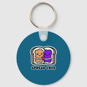 Spread Love Peanut Butter And Jelly Valentine Desi Key Ring