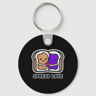 Spread Love Peanut Butter And Jelly Valentine Desi Key Ring