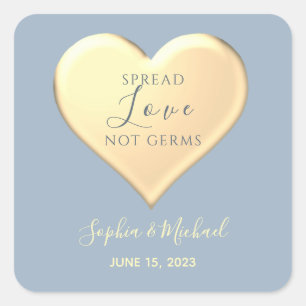 Spread Love Wedding Favour Square Sticker