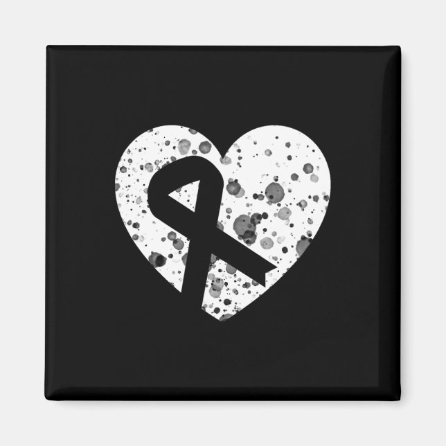 Spread Love With Graphic Heart And Ribbon Cancer  Magnet (Front)