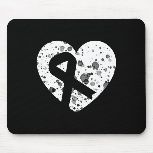 Spread Love With Graphic Heart And Ribbon Cancer  Mouse Mat (Front)