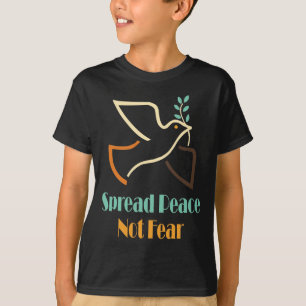 Spread Peace Not Fear Retro Dove Boys T-shirts