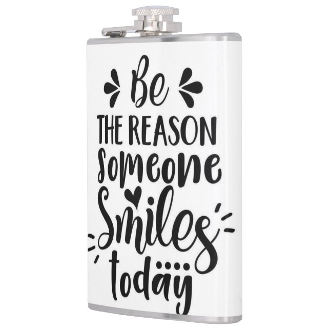 Spread Smiles Every Day Hip Flask (Left)