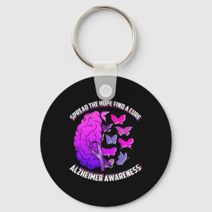 Spread The Hope Find A Cure  Alzheimer Awareness  Key Ring