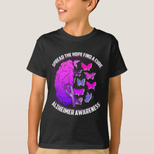 Spread The Hope Find A Cure Alzheimer Awareness T-Shirt
