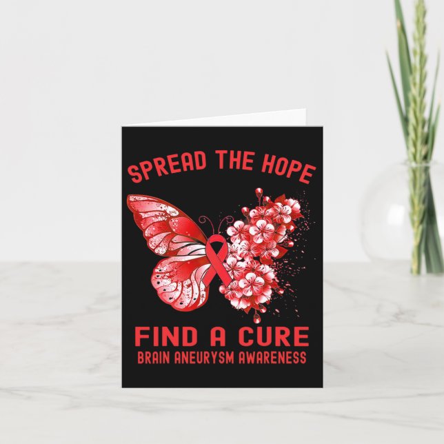 Spread The Hope Find A Cure Brain Aneurysm Awarene Card (Front)