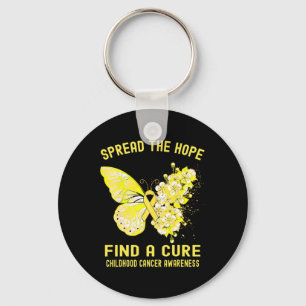Spread The Hope Find A Cure Childhood Cancer Aware Key Ring
