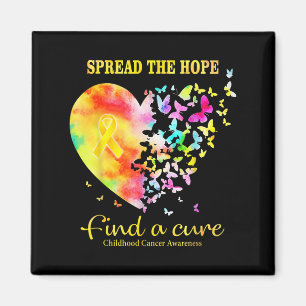Spread The Hope Find A Cure Childhood Cancer Aware Magnet