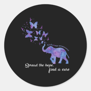 Spread The Hope Find A Cure Heimerheimer Awareness Classic Round Sticker