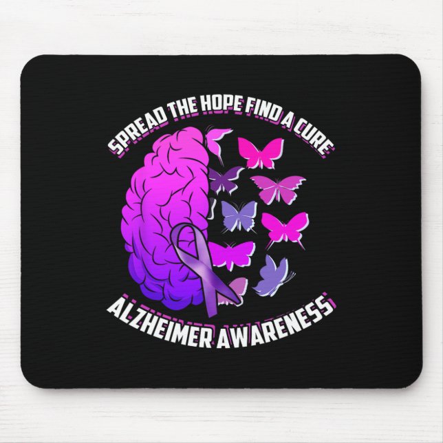 Spread The Hope Find A Cure Heimerheimer Awareness Mouse Mat (Front)