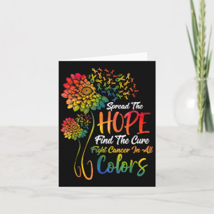 Spread The Hope Find Cure Fight Cancer Awareness Card