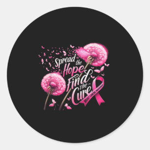 Spread The Hope Find The Cure Breast Cancer Awaren Classic Round Sticker