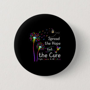 Spread The Hope Find The Cure Colours Cancer Aware 6 Cm Round Badge