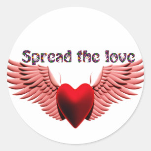 Spread the Love (2)_ Classic Round Sticker