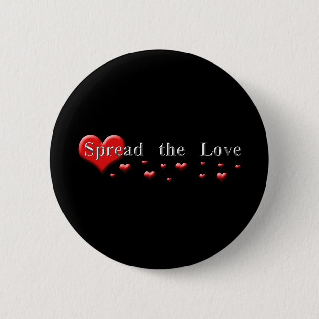 Spread the Love 6 Cm Round Badge (Front)