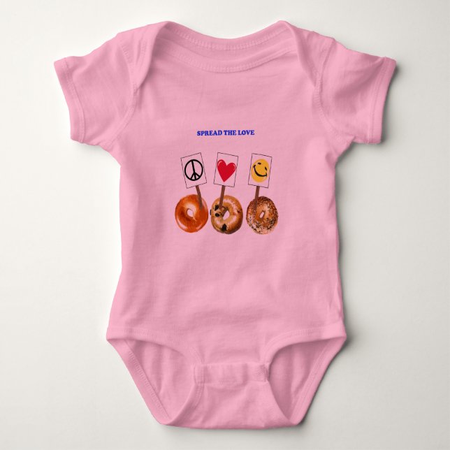 spread the love baby bodysuit (Front)