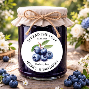 Spread the Love Blueberry Jam Jelly label BLUE08rd