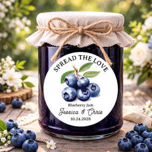 Spread the Love Blueberry Jam Jelly label BLUE10rd
