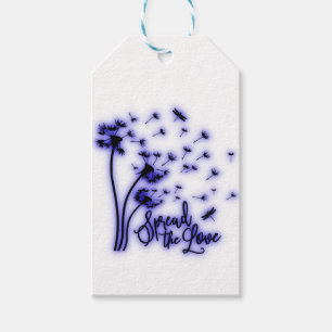 Spread The Love Dandelions and Dragonflies Gift Tags