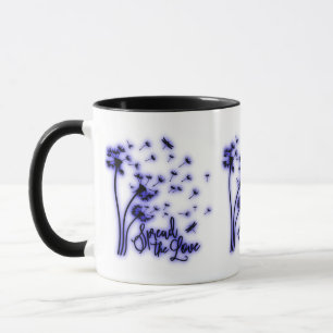 Spread The Love Dandelions and Dragonflies Mug
