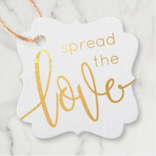 Spread the Love Floral and REAL FOIL Favour Tags