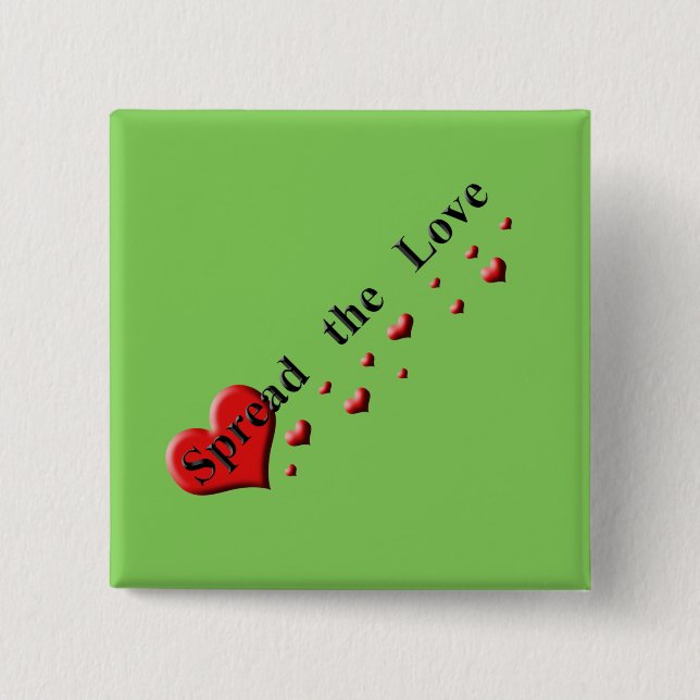Spread the Love Green Events 15 Cm Square Badge (Front)