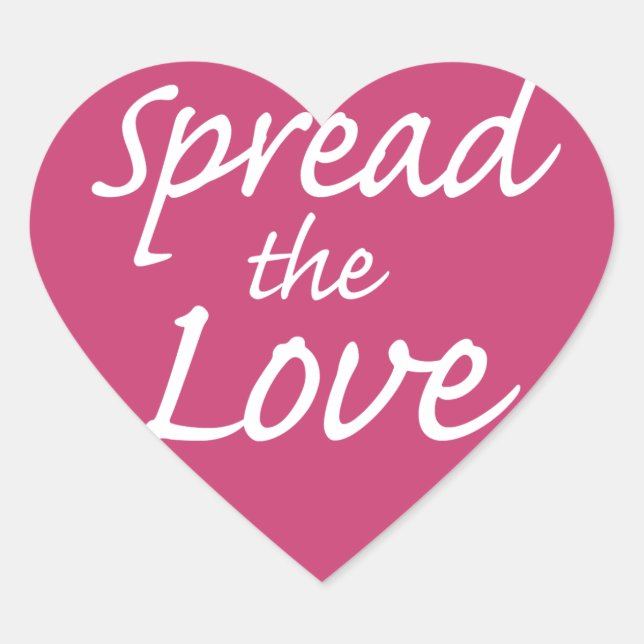 Spread The Love Heart Sticker (Front)