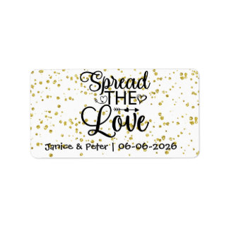 Spread the Love Jam Jar Wedding Favours Label