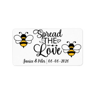 Spread the Love Jam Jar Wedding Favours Label